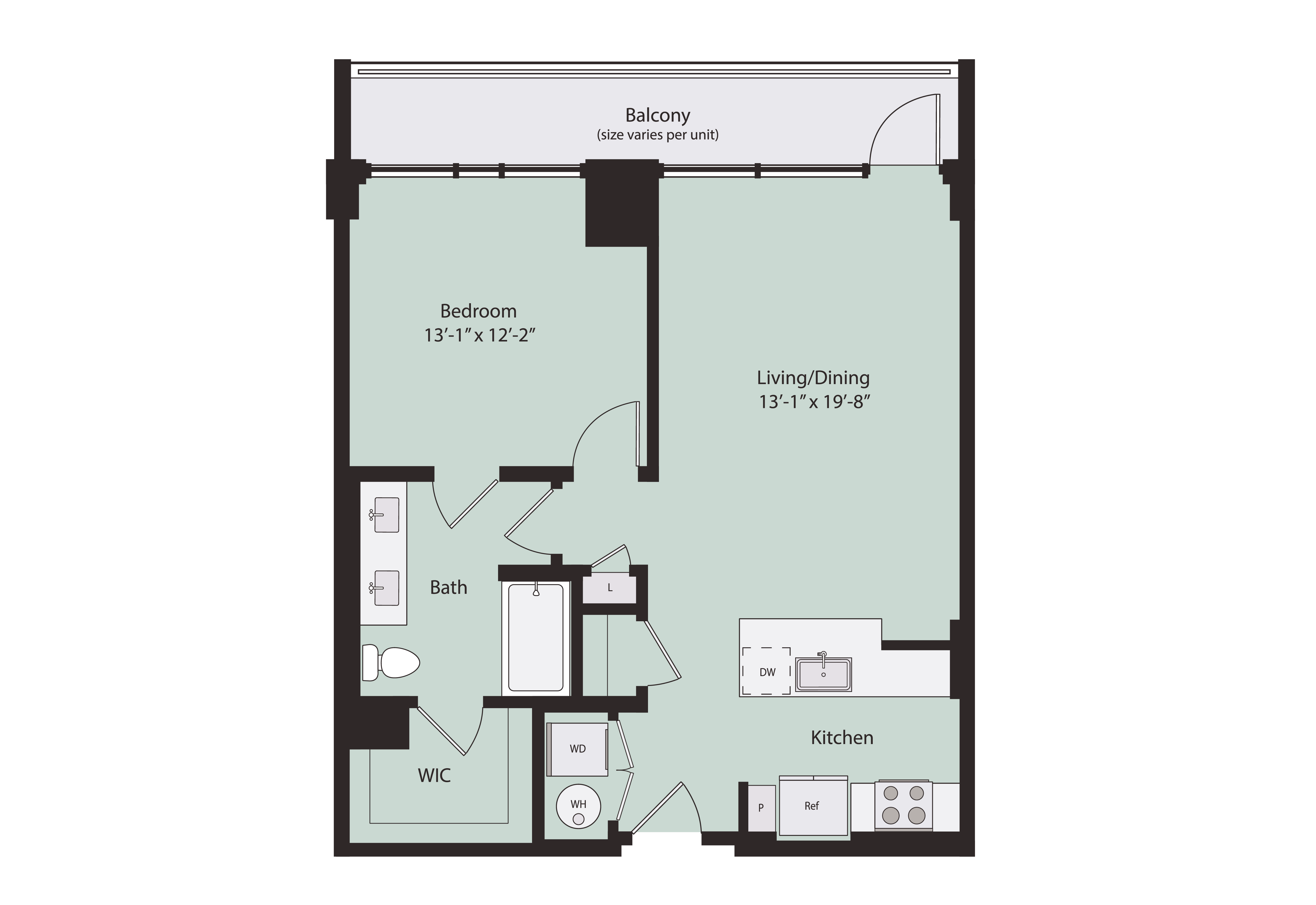 Floor plan layout diagram for A7
